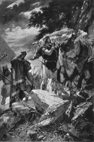 THE DEATH OF SIEGFRIED From the painting by F. Leeke. By Permission of Franz Hanfstaengl