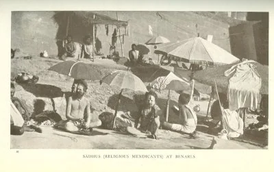 SADHUS (RELIGIOUS MENDICANTS) AT BENARES