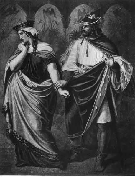 KING GUNTHER AND BRUNHILD From the painting by Schnorr von Carolsfeld