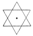 Star of David with a dot enclosed