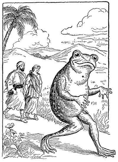 Hanina and his wife followed the giant frog. ( Page 255 )