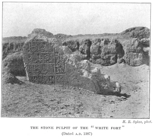 THE STONE PULPIT OF THE “WHITE FORT” (Dated A.D. 1387) H. R. Sykes, phot