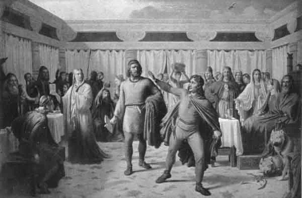 LOKE AT ÆGER'S FEAST From the painting by Constantin Hansen