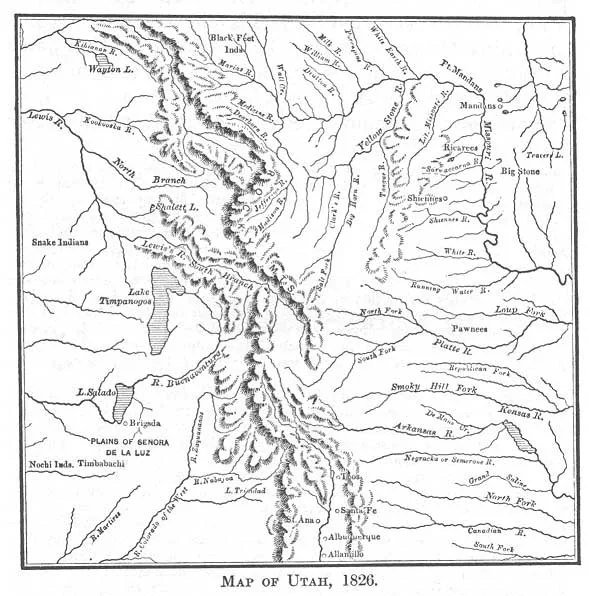 MAP OF UTAH, 1826