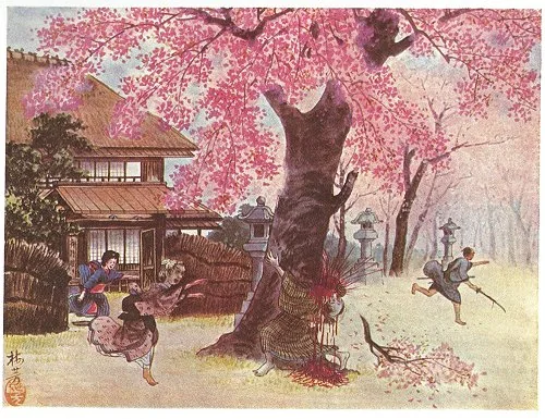 54. Jirohei Clings to the Cherry Tree Even in Death