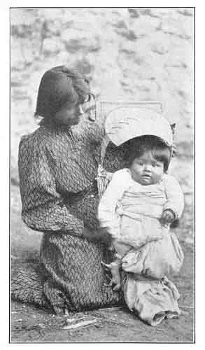 LENA AND VIRGIL. The canopy of the baby basket is called Cho-ko'-ni, and the Royal Arches, from their resemblance to It, have also received this name from the Indians