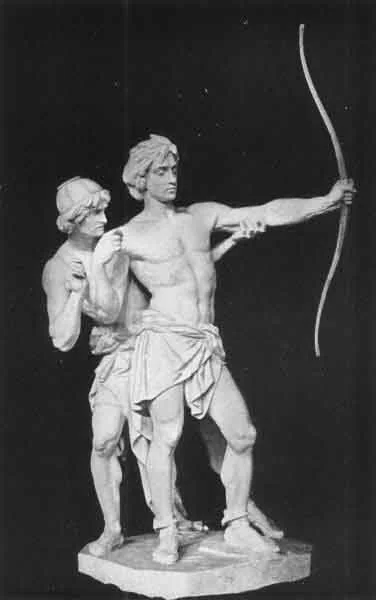 LOKE AND HODUR From the sculpture by C. G. Qvarnström
