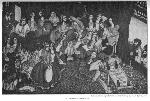A PERSIAN WEDDING. From a Persian picture in the collection of H. F. B. Lynch, Esq