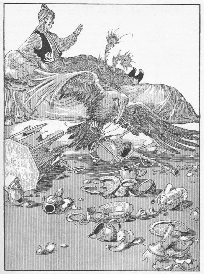 The Bird of Sorrow broke all the cups and saucers