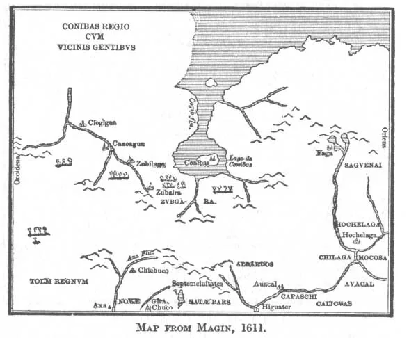 MAP FROM MAGIN, 1611