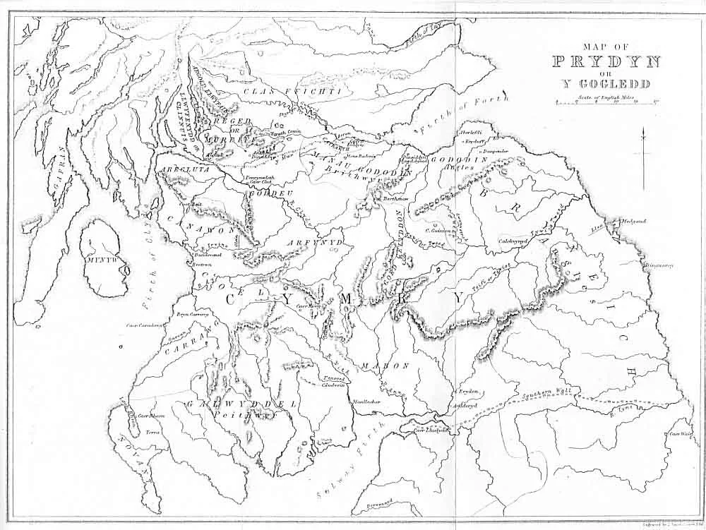 Map of Prydyn or Y Gogled