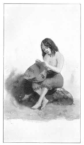 YOSEMITE MAIDEN IN NATIVE DRESS. This buckskin costume has now been replaced by the unpicturesque calico of civilization