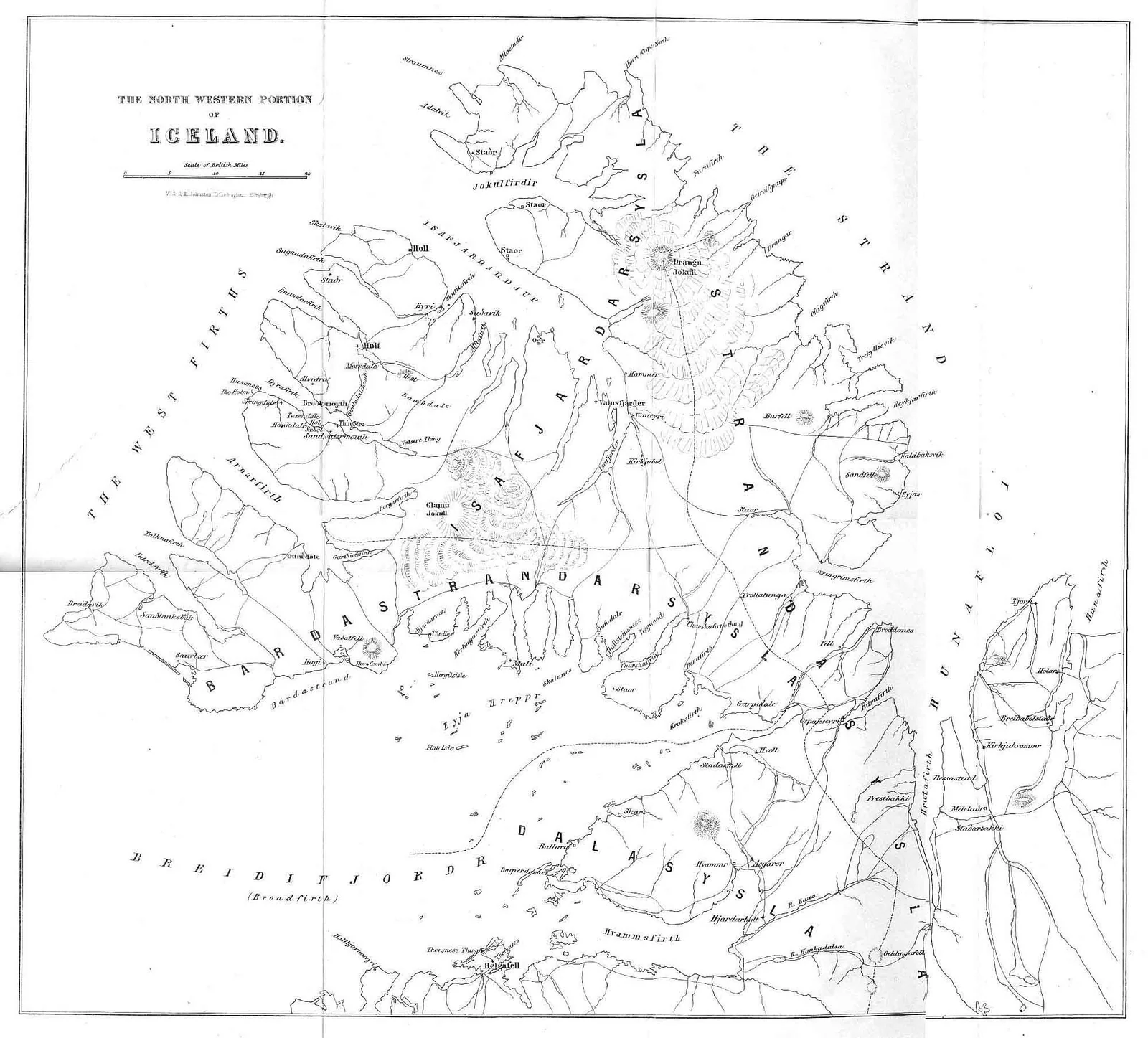Map of Northwest Iceland