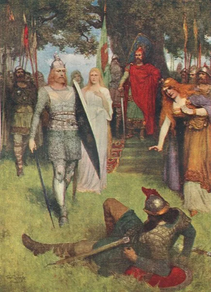 Lohengrin overcomes Telramund Ferd. Lecke