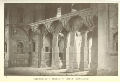 INTERIOR OF A TEMPLE TO VISHNU (BRINDABAN)