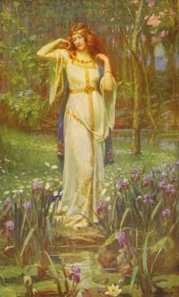 FREYJA AND THE NECKLACE From the painting by J. Doyle Penrose, R.H.A. By permission of the artist