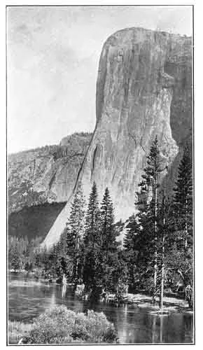 EL CAPITAN (TO-TAU-KON-NU'-LA), 3,300 Feet. The Indians believe that this great rock grew from a small boulder. See ''Legend of the Tul-tok'-a-na.''