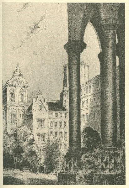 THE COURTYARD, HEIDELBERG CASTLE LOUIS WEIRTER, R.B.A. Facing Page 44