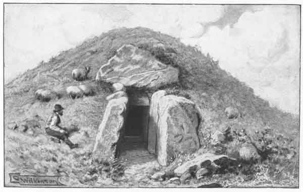 ENTRANCE TO PASSAGE-GRAVE AT UBY, DENMARK The hiding place of Grendel--the dragon's den--was almost certainly a forgotten passage-grave, the treasure being the original gifts to the dead chieftain buried there