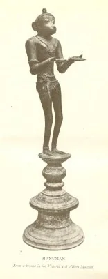 HANUMAN From a bronze in the Victoria and Albert Museum
