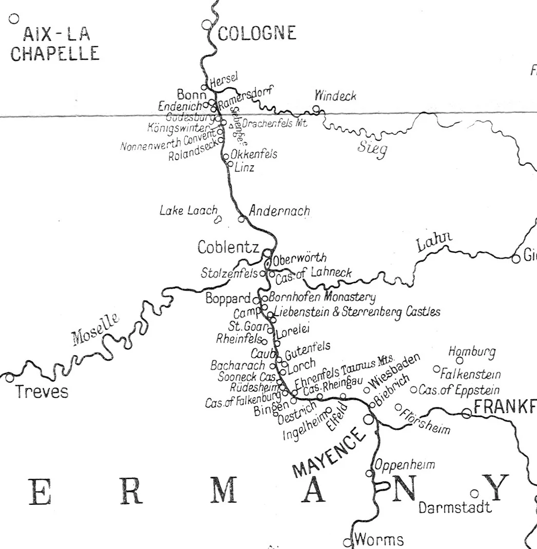 Detail of Map of the Rhine (137 Kb)