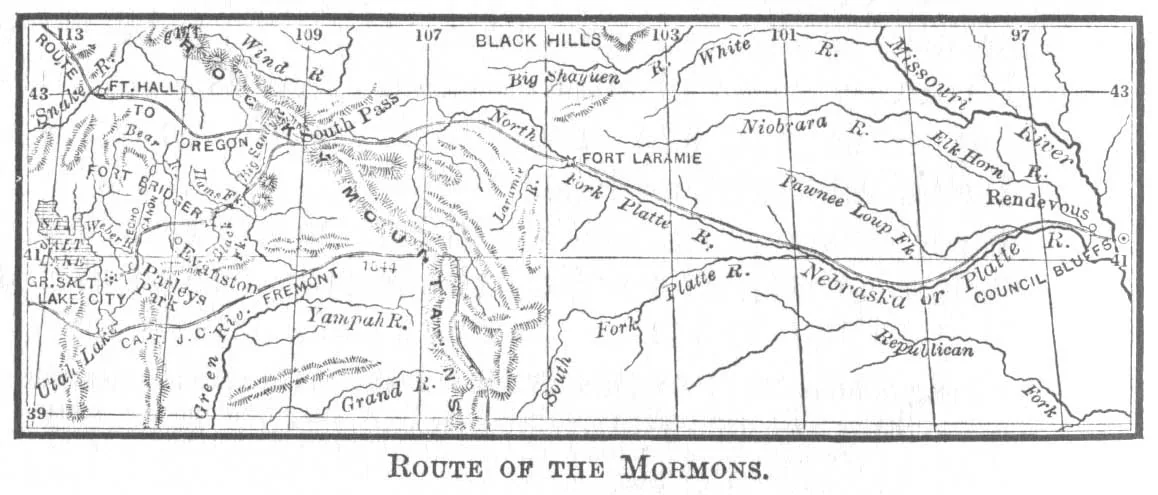 ROUTE OF THE MORMONS
