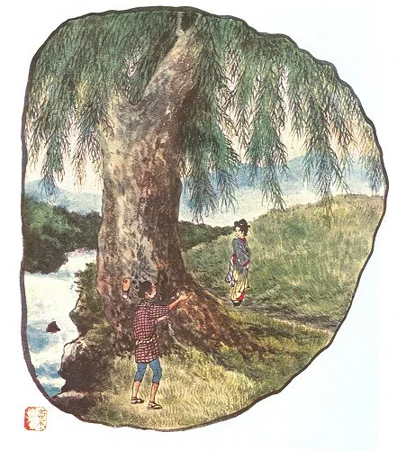 3. Heitaro meets Higo Under the Willow Tree