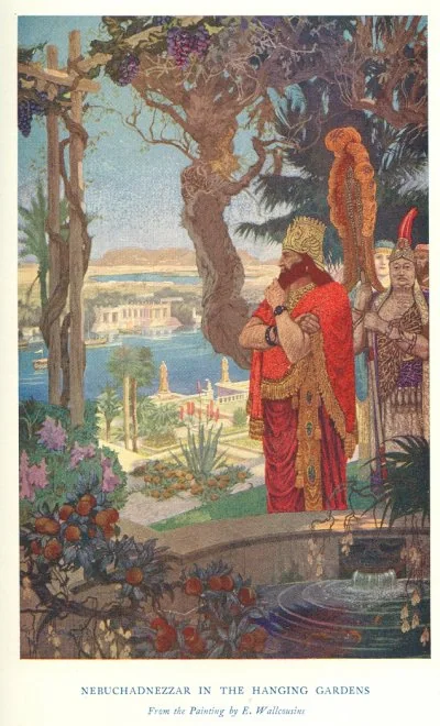 NEBUCHADNEZZAR IN THE HANGING GARDENS<br> <i>From the Painting by E. Wallcousins</i>