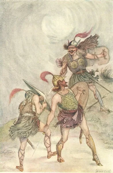 Walthar kept them at bay with his spear 318 Hiram Ellis