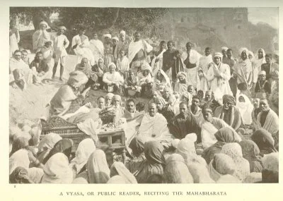 A VYASA, OR PUBLIC READER, RECITING THE MAHABHARATA