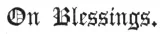 On Blessings