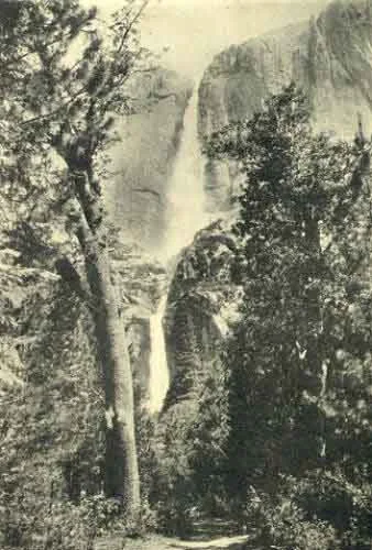 YO-SEM-I-TE FALLS (CHO-LACK) AND LOST ARROW (HUMMO) Photo A. C. Pillsbury