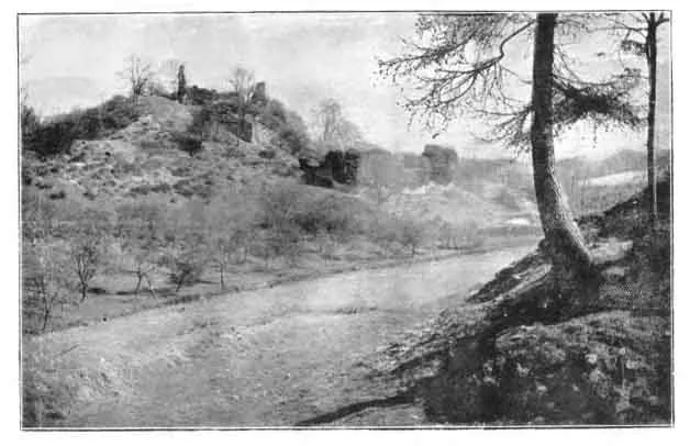 PLATE XVI. CASTLE. Wigmore Castle, showing the sighting mound