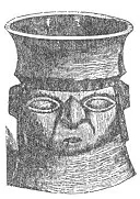 OWL-HEADED VASE, PERU
