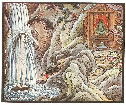 30. O Ai San Continues Her Prayers Under the Fall